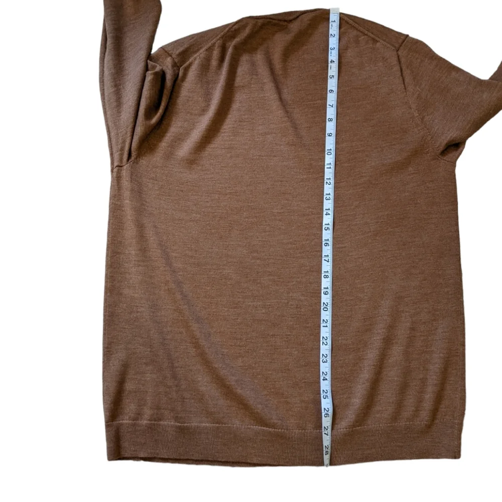 J. Crew V- Neck Sweater Merino Wool Men's XL Slim Fit